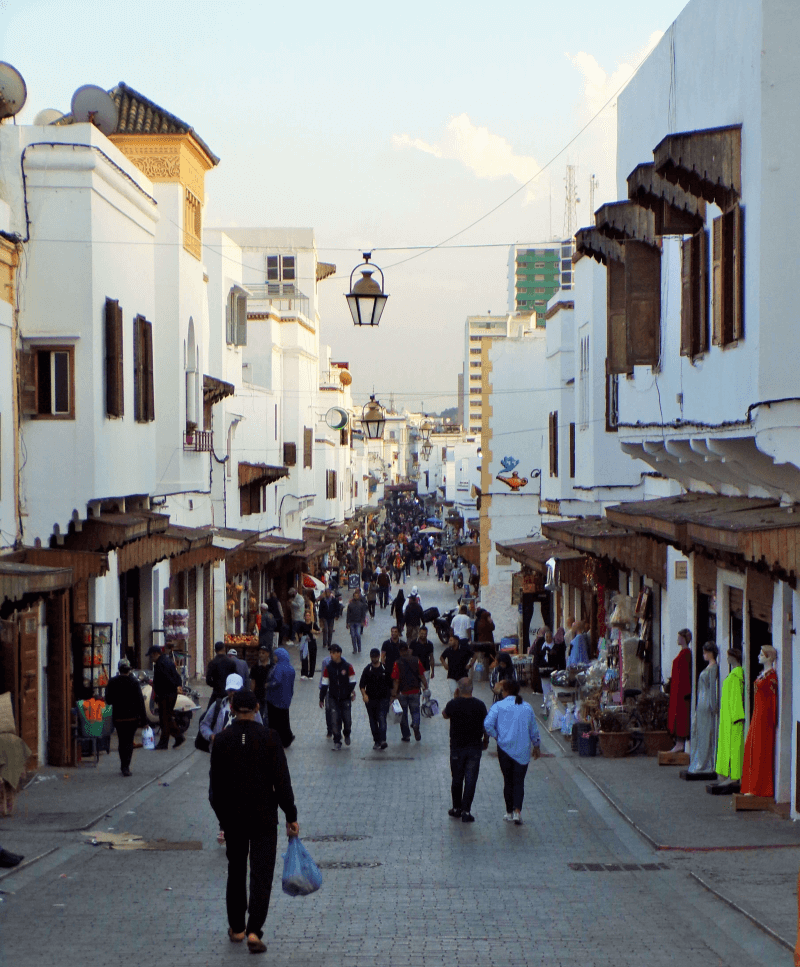 Calle principal de la medina de Rabat